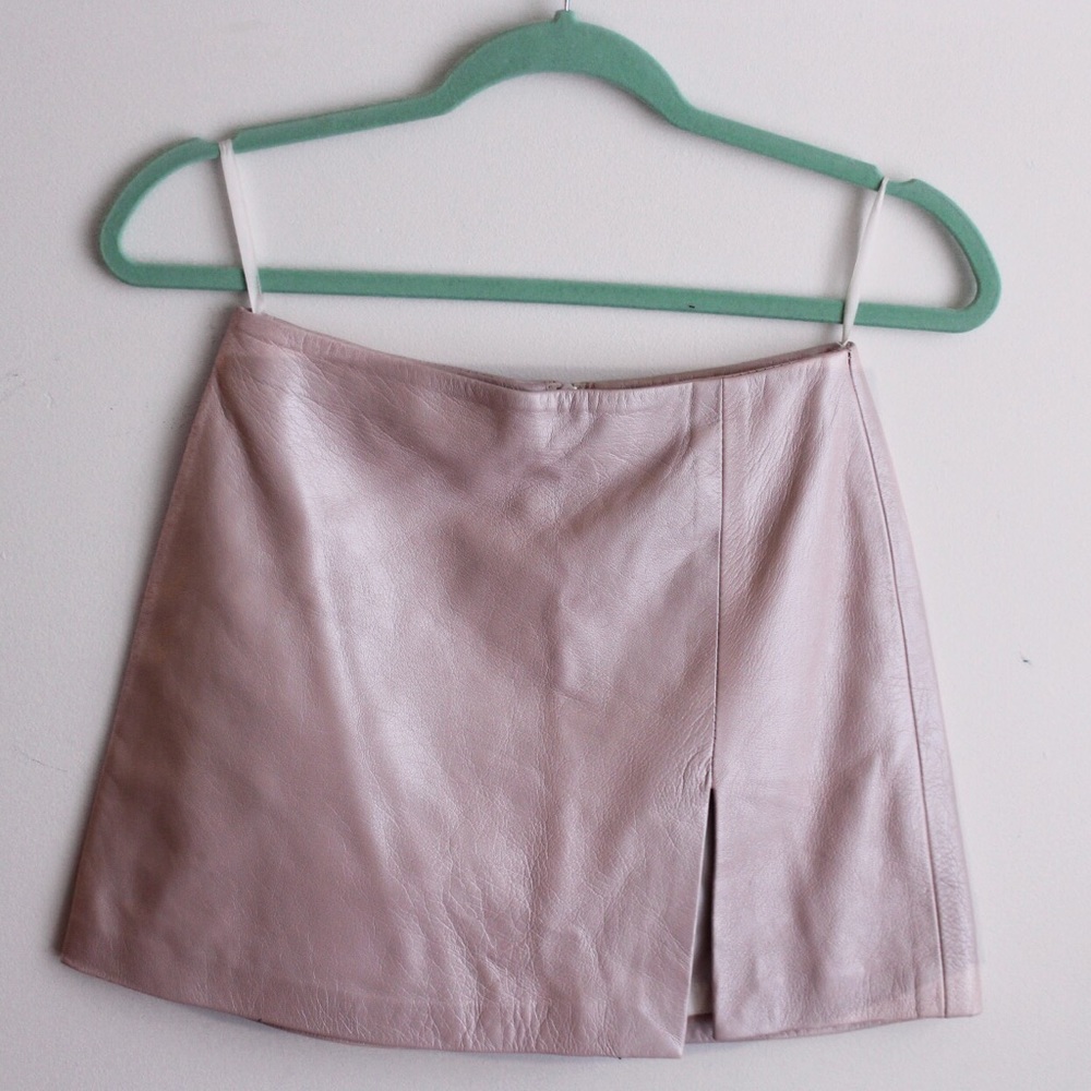 ⭐️Pink Leather Skirt⭐️